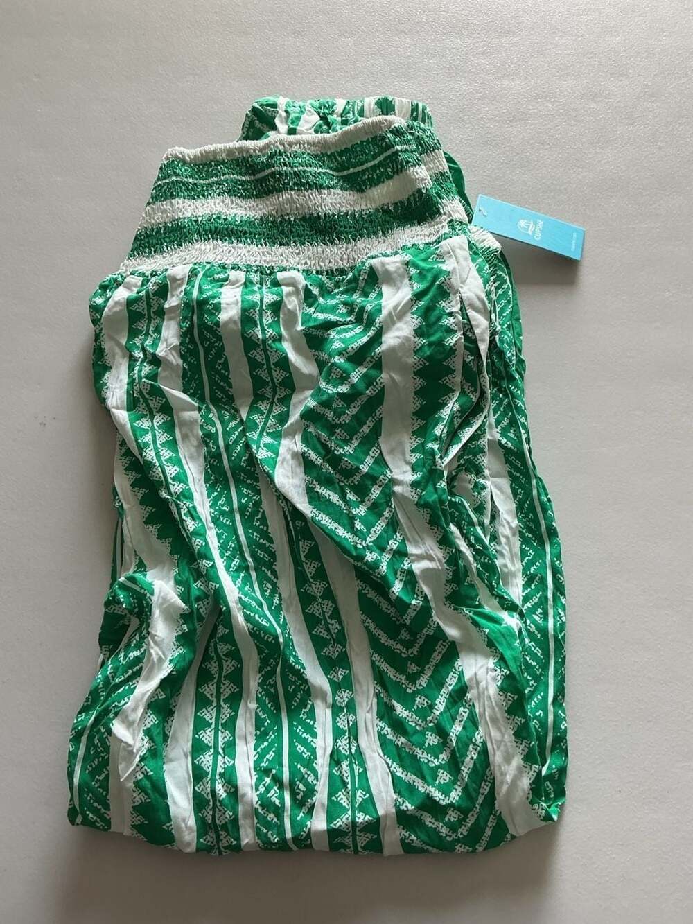 Cupshe Green Striped Cover-Up Pants